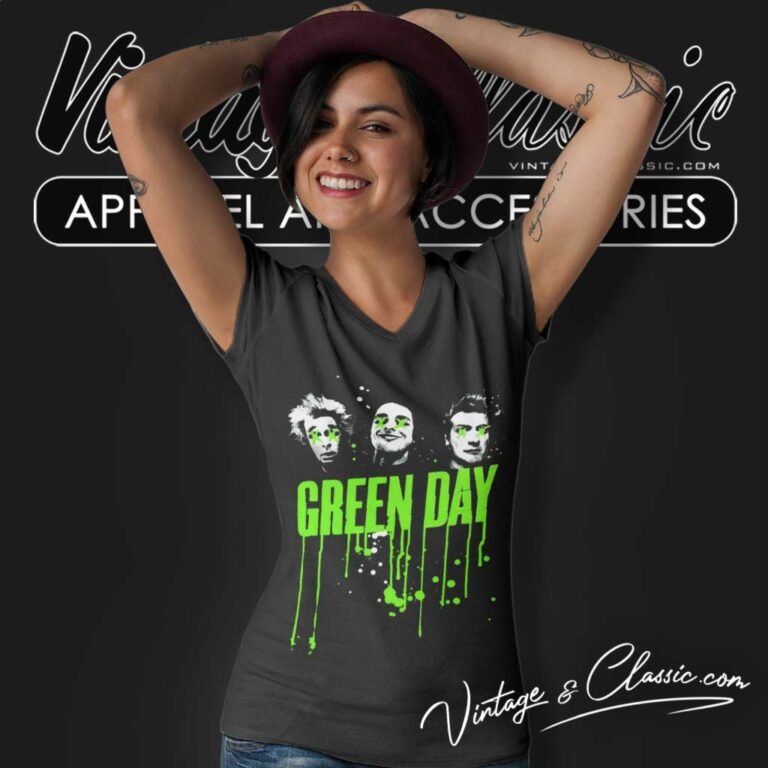 Green Day Member Rock Band V Neck TShirt 1 Green Day Member Rock Band V Neck TShirt 1