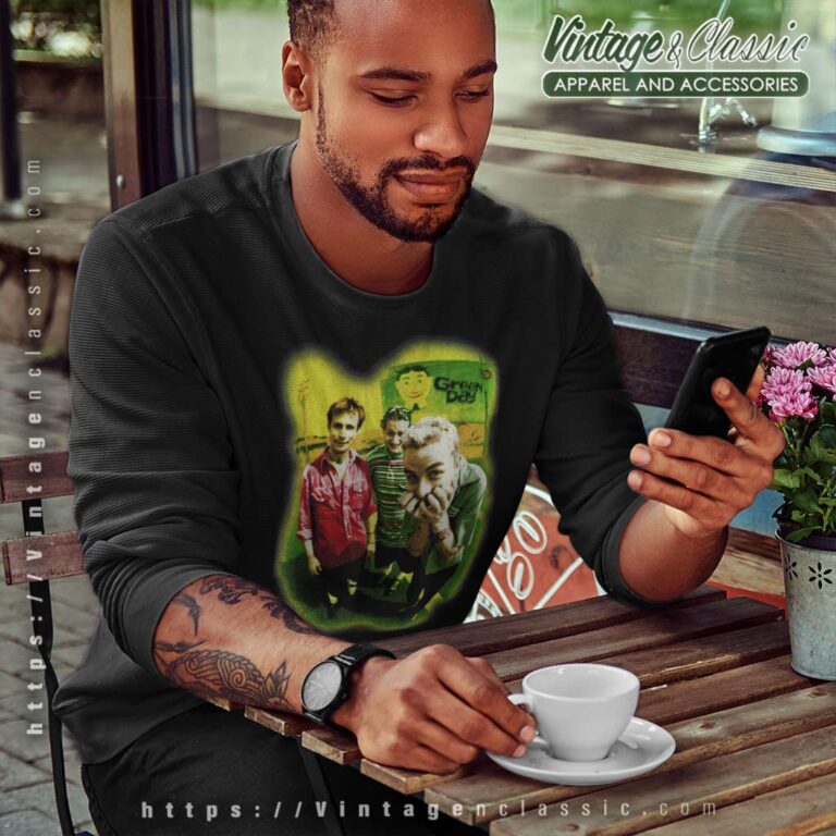 Green Day Neon Photo Sweatshirt Green Day Neon Photo Sweatshirt