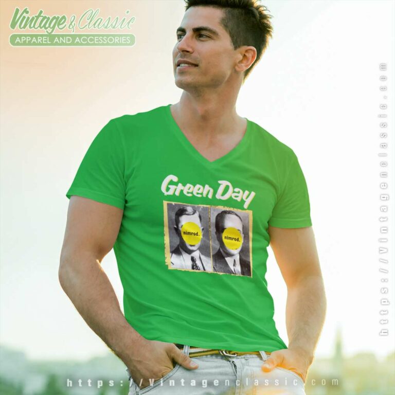 Green Day Nimrod V Neck TShirt Green Day Nimrod V Neck TShirt