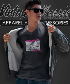 Green Day Official Saviors V Neck TShirt