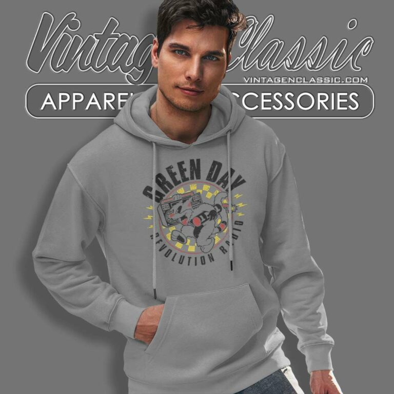 Green Day Revolution Radio Cat Hoodie Green Day Revolution Radio Cat Hoodie
