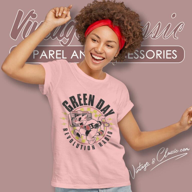 Green Day Revolution Radio Cat Women TShirt Green Day Revolution Radio Cat Women TShirt