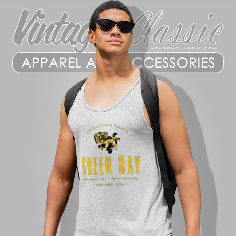 Green Day Revolution Radio Tour Tank Top Racerback Green Day Revolution Radio Tour Tank Top Racerback
