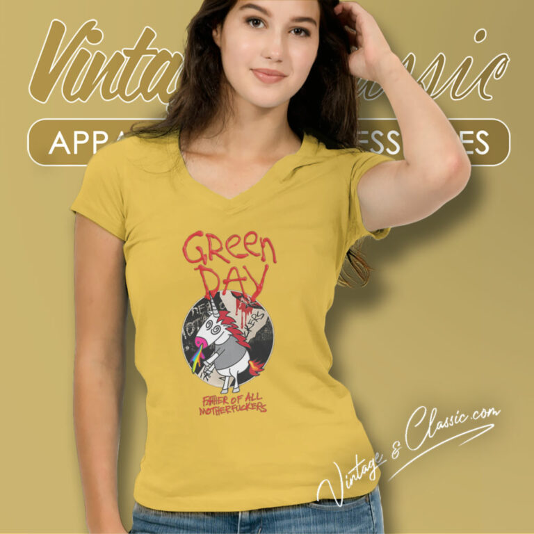 Green Day Shirt Father Of All V Neck TShirt Green Day Shirt Father Of All V Neck TShirt