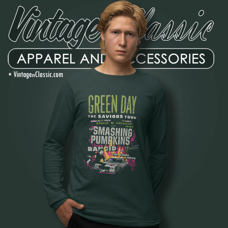 Green Day Shirt The Saviors 2024 Tour Long Sleeve Tee Green Day Shirt The Saviors 2024 Tour Long Sleeve Tee