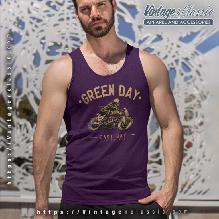 Green Day Skeleton Ride Tank Top Racerback Green Day Skeleton Ride Tank Top Racerback