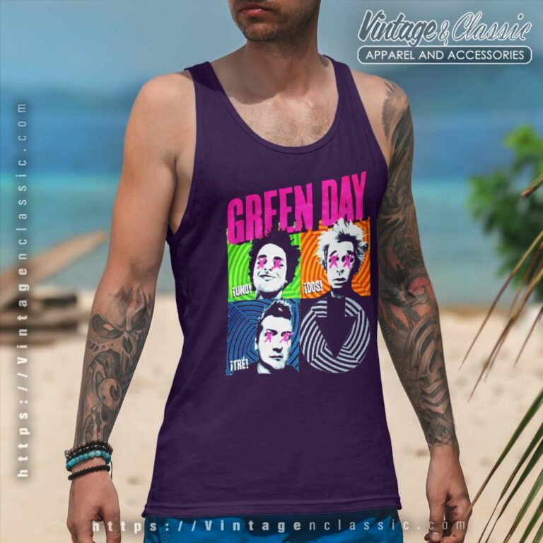 Green Day Spiral 4 Tank Top Racerback Green Day Spiral 4 Tank Top Racerback