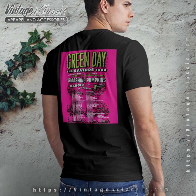 Green Day The Saviors Tour 2024 T Shirt Back Side Green Day The Saviors Tour 2024 T Shirt Back Side