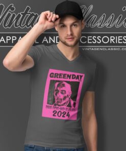 Green Day The Saviors Tour 2024 V Neck TShirt