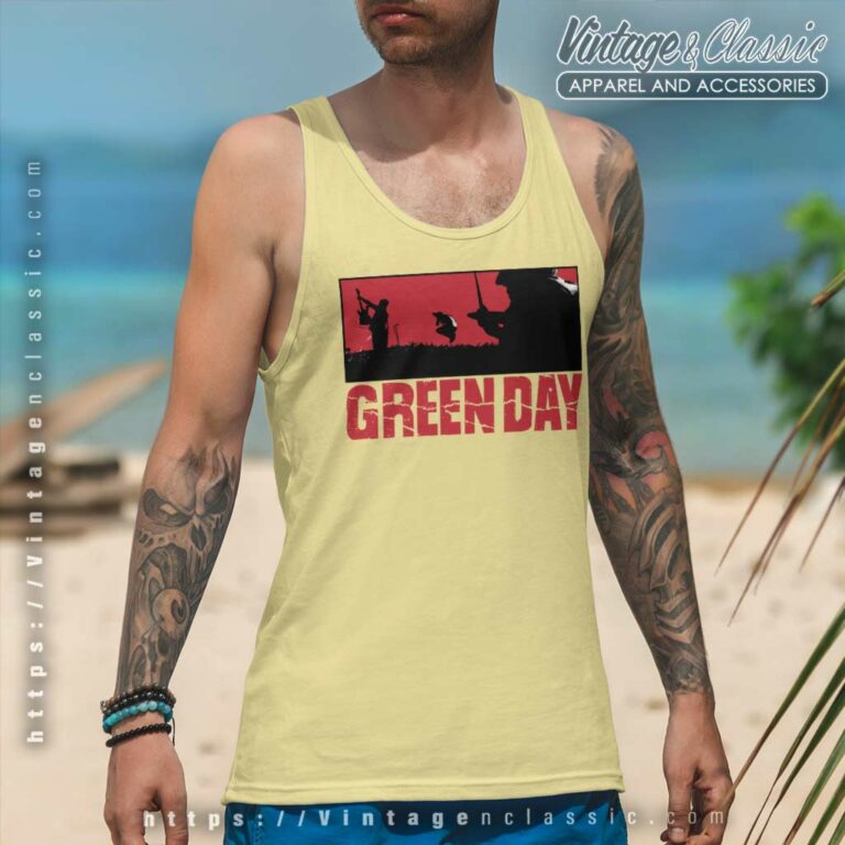 Green Day Warning Tank Top Racerback Green Day Warning Tank Top Racerback