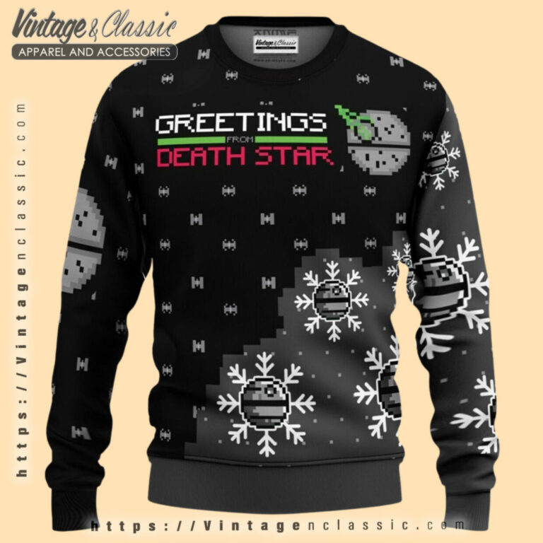 Greetings From Death Star Wars Ugly Christmas Sweater Ugly Christmas Sweater Greetings From Death Star Wars Ugly Christmas Sweater Ugly Christmas Sweater