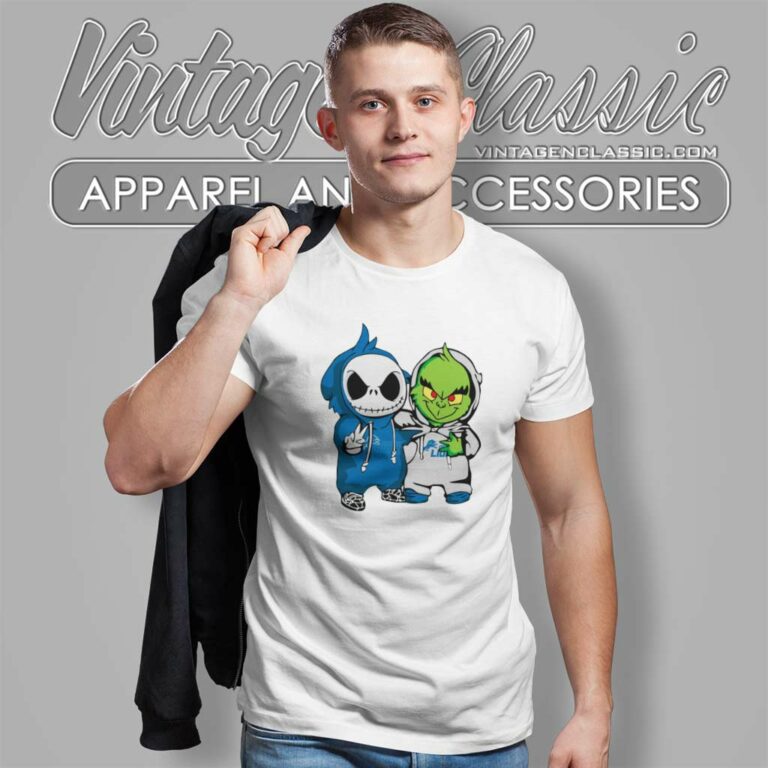Grinch And Jack Skellington Detroit Lions T Shirt Grinch And Jack Skellington Detroit Lions T Shirt