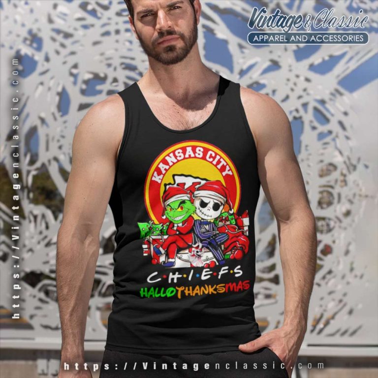 Grinch And Jack Skellington Kansas City Chiefs Hallothankmas Tank Top Racerback Grinch And Jack Skellington Kansas City Chiefs Hallothankmas Tank Top Racerback