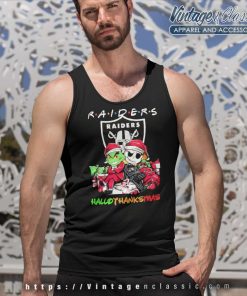 Grinch And Jack Skellington Las Vegas Raiders Hallo Thank Mas Tank Top Racerback
