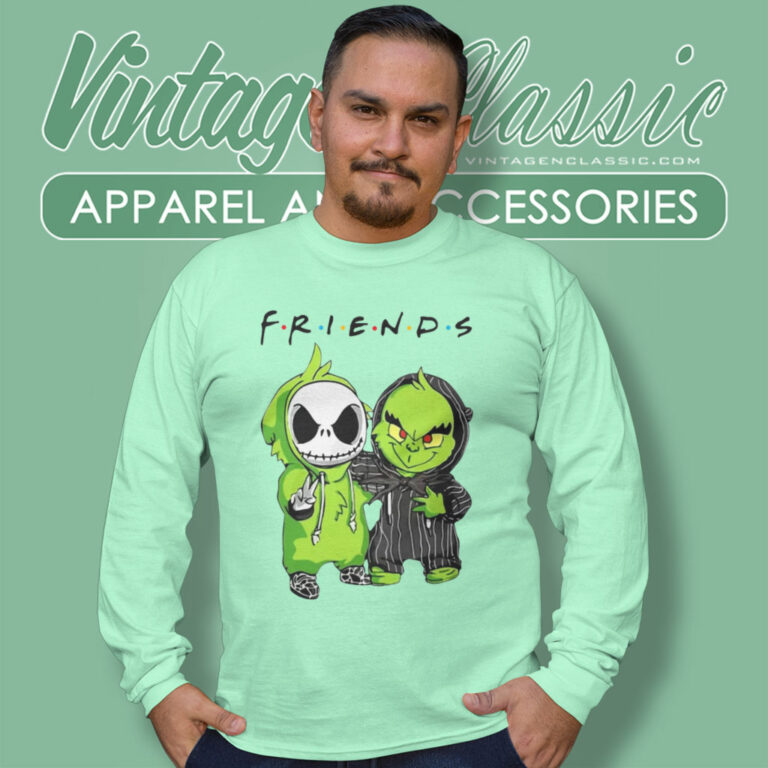 Grinch And Jack Skellington Long Sleeve Tee Grinch And Jack Skellington Long Sleeve Tee