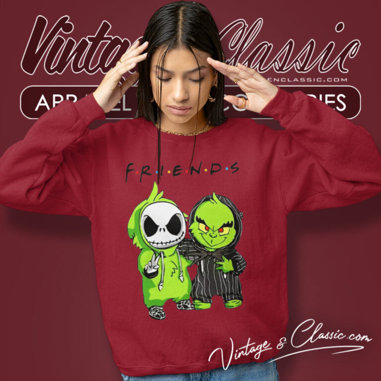Grinch And Jack Skellington Sweatshirt Grinch And Jack Skellington Sweatshirt