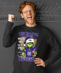 Grinch Baltimore Ravens Christmas Shirt – They Hate Us Because They Aint Us