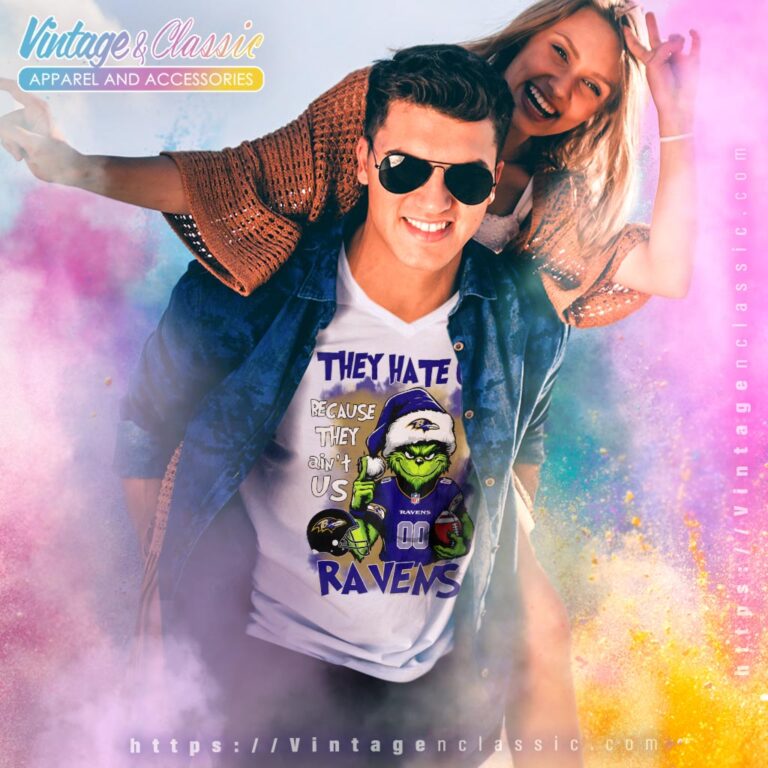 Grinch Baltimore Ravens Christmas Shirt They Hate Us Because They Aint Us V Neck TShirt Grinch Baltimore Ravens Christmas Shirt They Hate Us Because They Aint Us V Neck TShirt