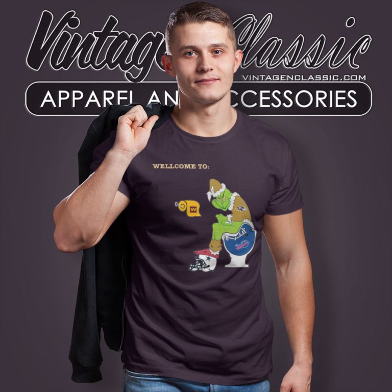 Grinch Baltimore Ravens Shit On Buffalo Bills Funny Christmas T Shirt Grinch Baltimore Ravens Shit On Buffalo Bills Funny Christmas T Shirt