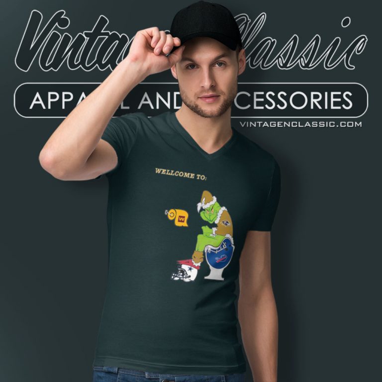 Grinch Baltimore Ravens Shit On Buffalo Bills Funny Christmas V Neck TShirt Grinch Baltimore Ravens Shit On Buffalo Bills Funny Christmas V Neck TShirt