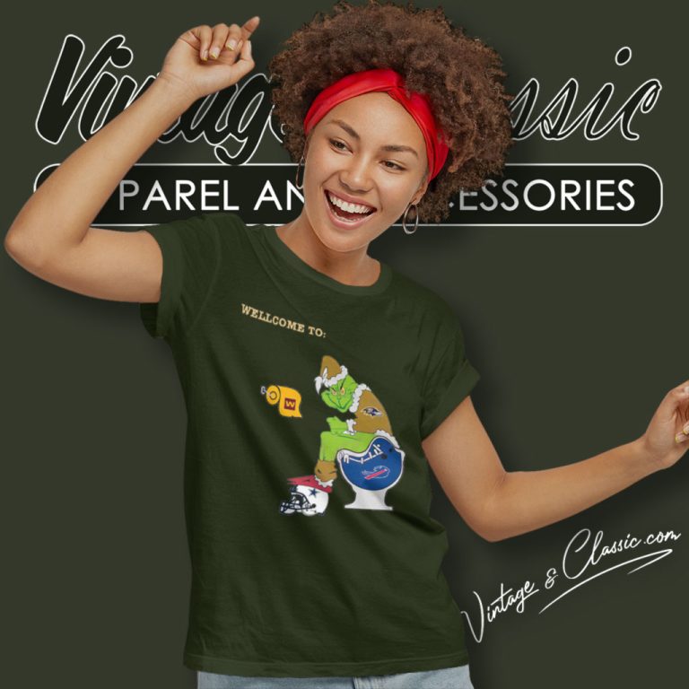 Grinch Baltimore Ravens Shit On Buffalo Bills Funny Christmas Women T Shirt Grinch Baltimore Ravens Shit On Buffalo Bills Funny Christmas Women T Shirt