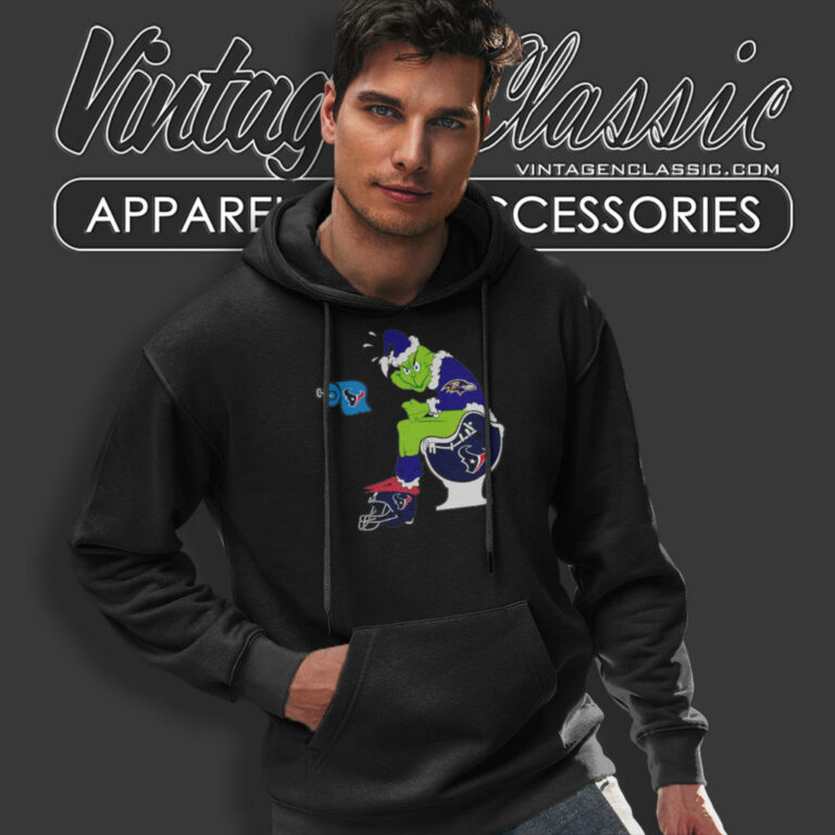 Grinch Baltimore Ravens Toilet Houston Texans Hoodie Grinch Baltimore Ravens Toilet Houston Texans Hoodie