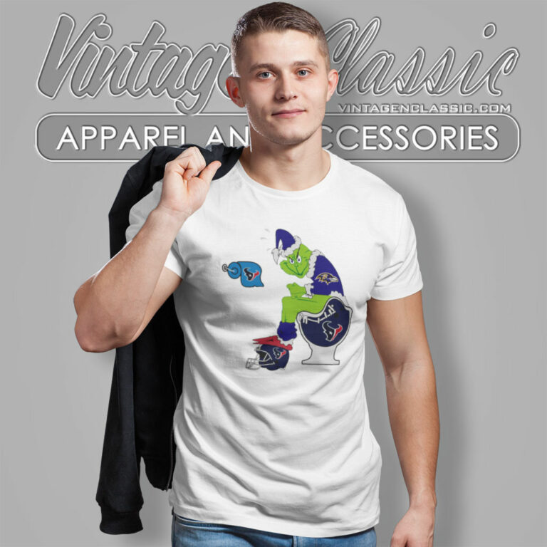 Grinch Baltimore Ravens Toilet Houston Texans T Shirt Grinch Baltimore Ravens Toilet Houston Texans T Shirt