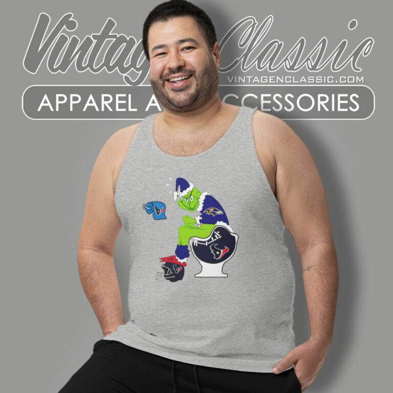 Grinch Baltimore Ravens Toilet Houston Texans Tank Top Racerback Grinch Baltimore Ravens Toilet Houston Texans Tank Top Racerback