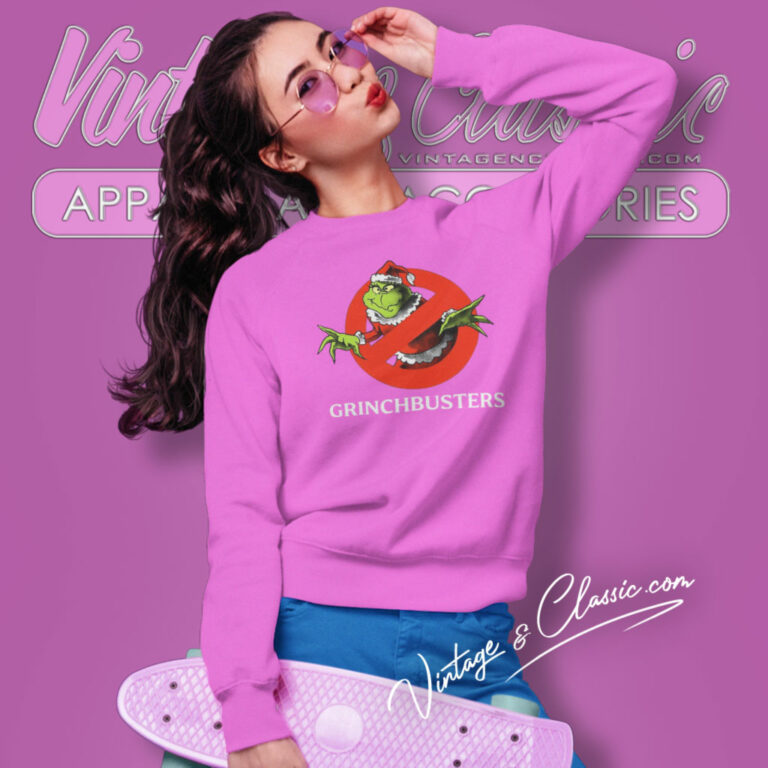 Grinch Busters Ghost Christmas Sweatshirt Grinch Busters Ghost Christmas Sweatshirt