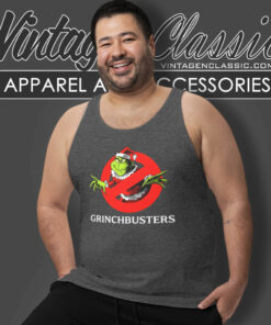 Grinch Busters Ghost Christmas Tank Top Racerback