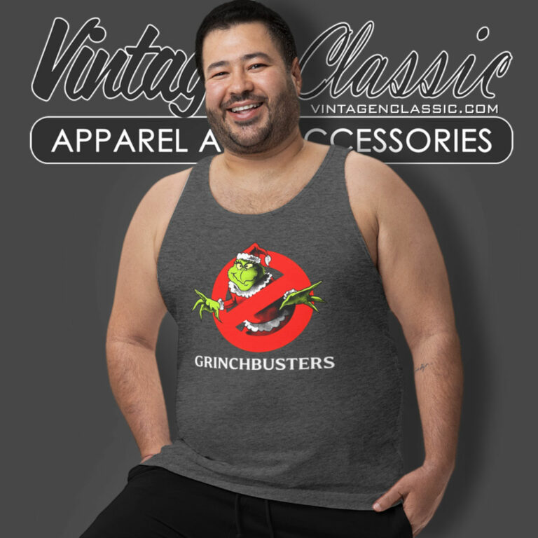 Grinch Busters Ghost Christmas Tank Top Racerback Grinch Busters Ghost Christmas Tank Top Racerback
