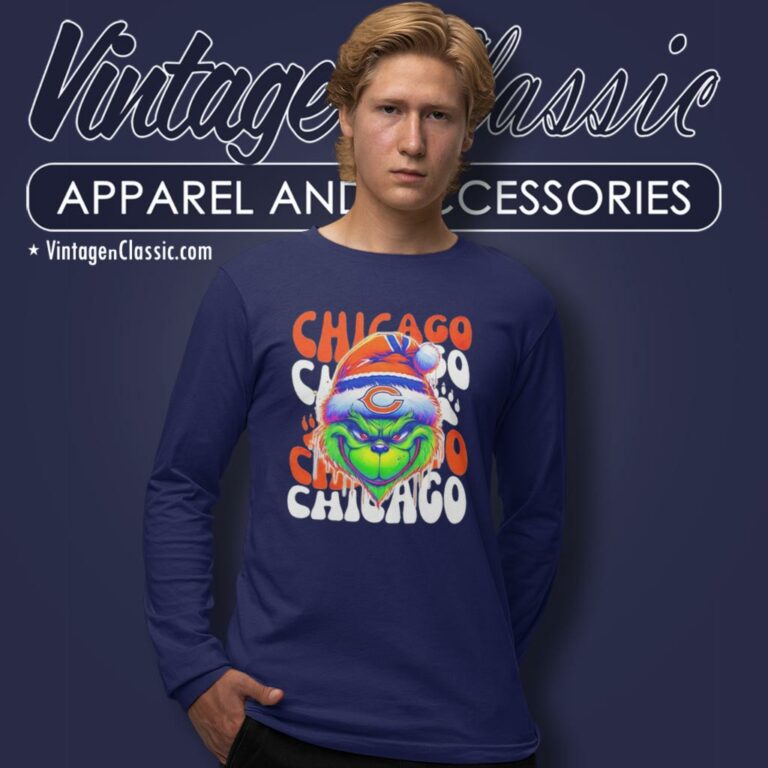 Grinch Chicago Bears Christmas Long Sleeve Tee Grinch Chicago Bears Christmas Long Sleeve Tee