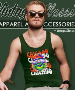 Grinch Chicago Bears Christmas Tank Top Racerback