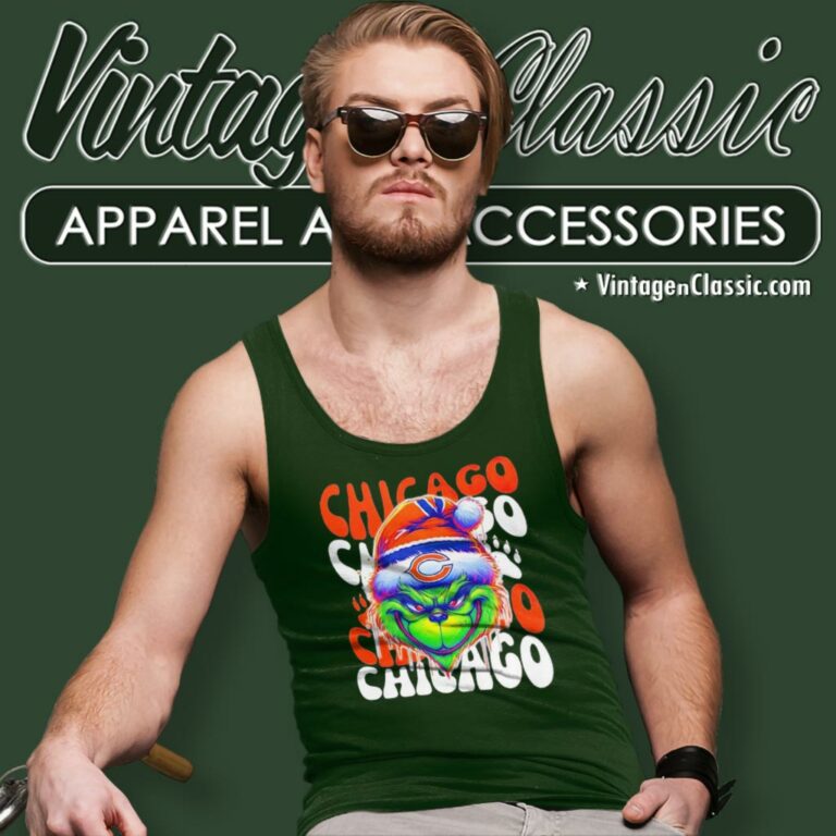 Grinch Chicago Bears Christmas Tank Top Racerback Grinch Chicago Bears Christmas Tank Top Racerback