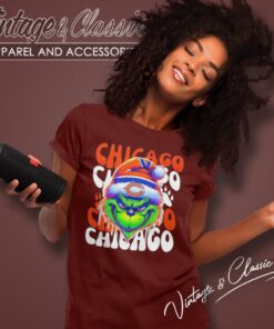 Grinch Chicago Bears Christmas Women T Shirt