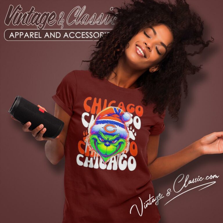 Grinch Chicago Bears Christmas Women T Shirt Grinch Chicago Bears Christmas Women T Shirt