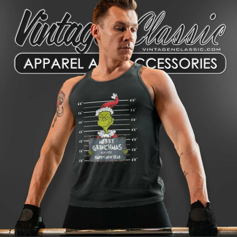 Grinch Christmas Est 1957 Happy New Year Grinchmas Tank Top Racerback Grinch Christmas Est 1957 Happy New Year Grinchmas Tank Top Racerback