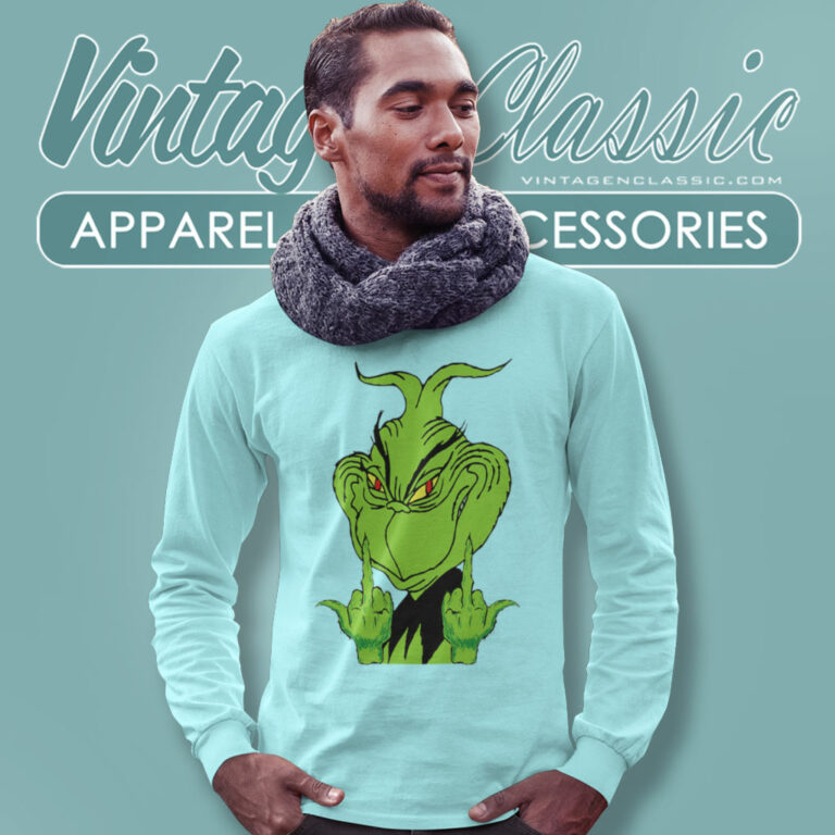 Grinch Christmas Fck Funny Long Sleeve Tee Grinch Christmas Fck Funny Long Sleeve Tee