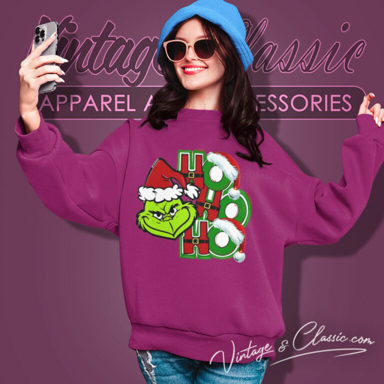 Grinch Christmas Ho Ho Ho Sweatshirt Grinch Christmas Ho Ho Ho Sweatshirt