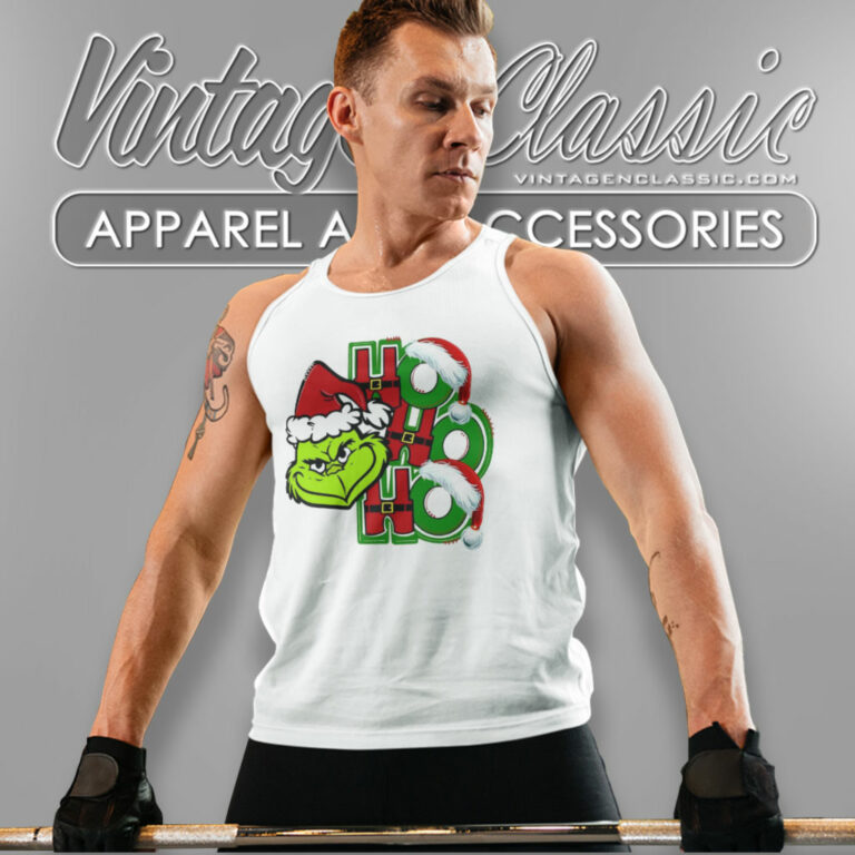 Grinch Christmas Ho Ho Ho Tank Top Racerback Grinch Christmas Ho Ho Ho Tank Top Racerback