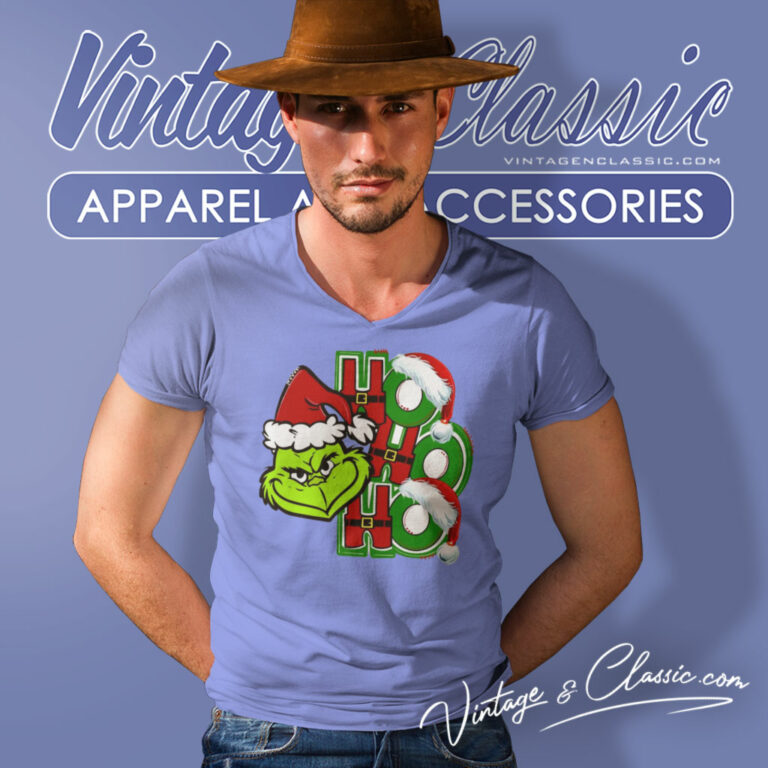 Grinch Christmas Ho Ho Ho V Neck TShirt Grinch Christmas Ho Ho Ho V Neck TShirt