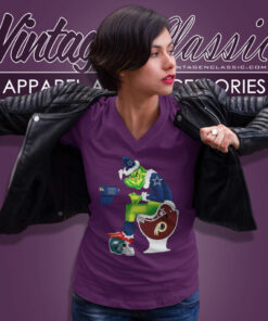 Grinch Dallas Cowboys Toilet V Neck TShirt
