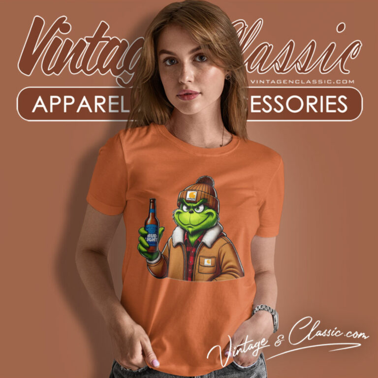 Grinch Drinking Beer Bud Light Women T Shirt Grinch Drinking Beer Bud Light Women T Shirt