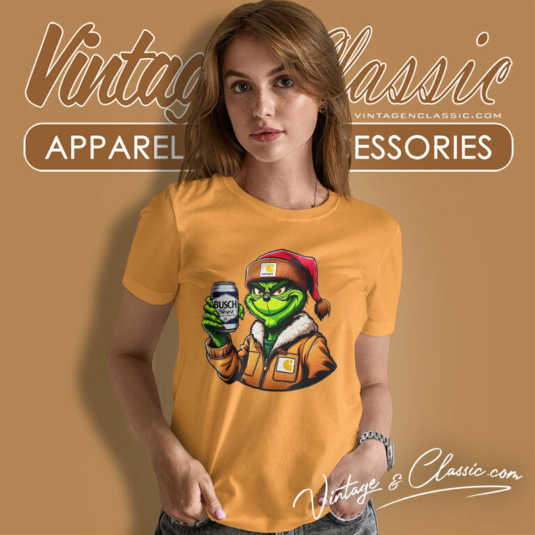 Grinch Drinking Beer Busch Light Women T Shirt 1 Grinch Drinking Beer Busch Light Women T Shirt 1