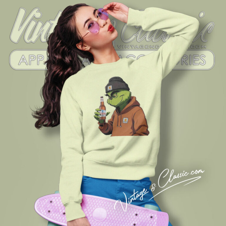 Grinch Drinking Beer Coors Light Sweatshirt Grinch Drinking Beer Coors Light Sweatshirt