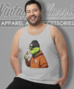 Grinch Drinking Beer Coors Light Tank Top Racerback