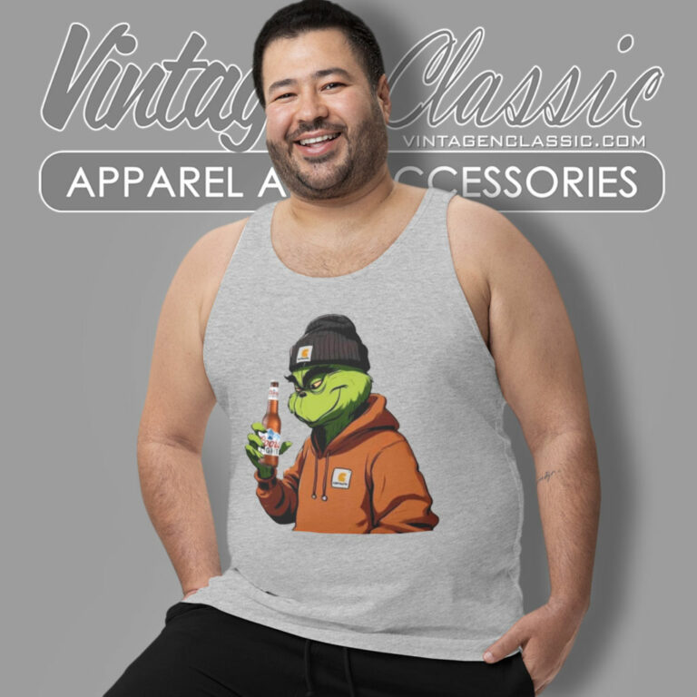 Grinch Drinking Beer Coors Light Tank Top Racerback Grinch Drinking Beer Coors Light Tank Top Racerback