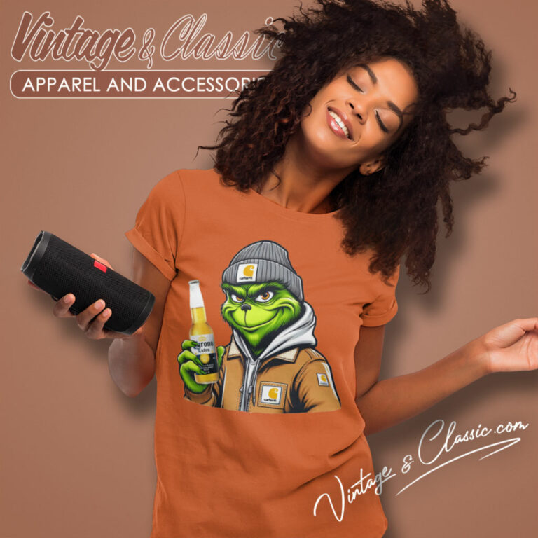 Grinch Drinking Beer Corona Extra Women T Shirt 1 Grinch Drinking Beer Corona Extra Women T Shirt 1