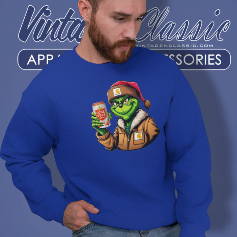 Grinch Drinking Beer Lone Star Sweatshirt 1 Grinch Drinking Beer Lone Star Sweatshirt 1