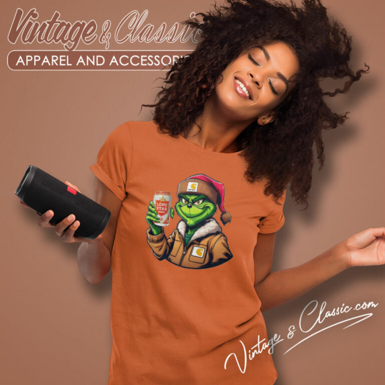 Grinch Drinking Beer Lone Star Women T Shirt 1 Grinch Drinking Beer Lone Star Women T Shirt 1